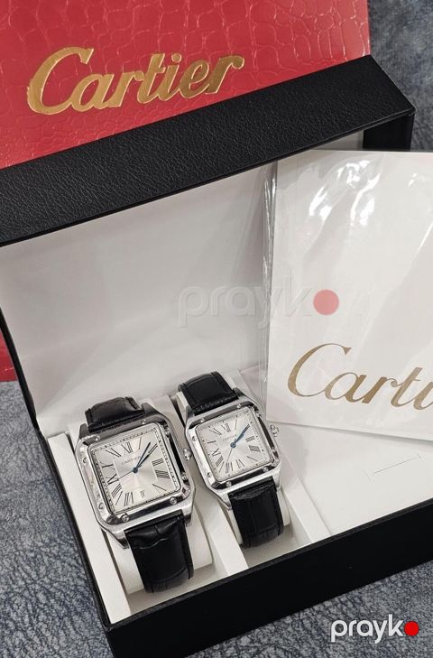 Cartier cütlük saatları – kvadrat korpuslu klassik dizayn - Brend — Mehdiabad