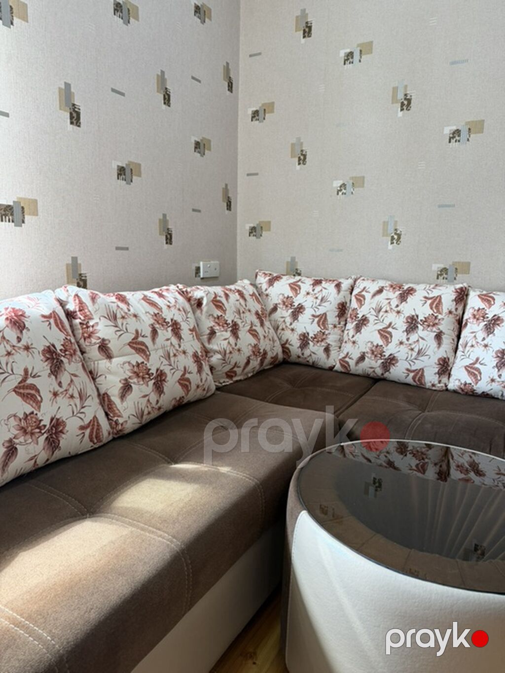 Künc divan dəsti - Model: L‑şəkilli künc divan və uyğun dairəvi — Yumşaq mobilya dəstləri, Mehdiabad (3)