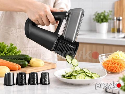 Salat doğrayan CY Bu elektrikli əl torpağı doğrayıcı ilə mətbəx — Bakı