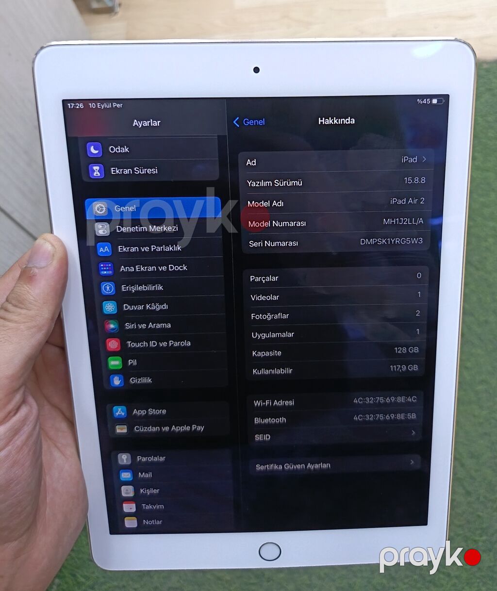 Apple iPad Air 2 – 128 GB, Wi‑Fi, Gold Xüsusiyyətlər: ideal vezyetde — Apple, Bakı (3)