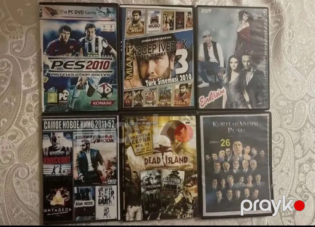 DVD diskləri və PC oyunlarının qarışıq kolleksiyası Paketdə müxtəlif — Musiqi və filmləri, Bakı (3)