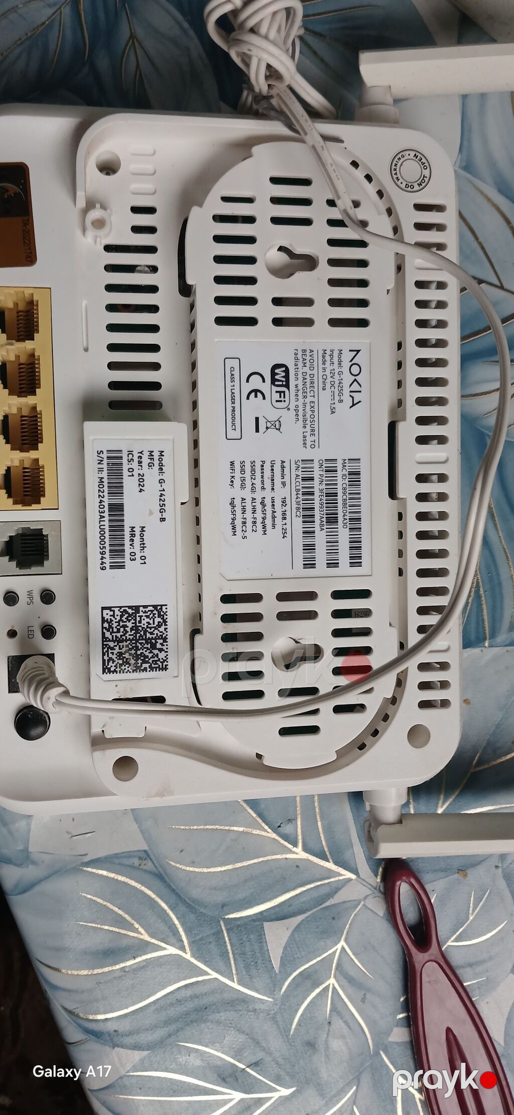 Nokia G-1425G-B Gpon Wi‑Fi router - Model: G‑1425G‑B (etiketdə — Şəbəkə və server avadanlığı, Bakı (5)