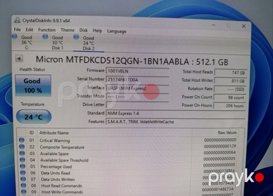 Micron 2500 512GB NVMe M.2 2242 PCIe Gen4 SSD — Kompüterlər və noutbuklar, Bakı (2)