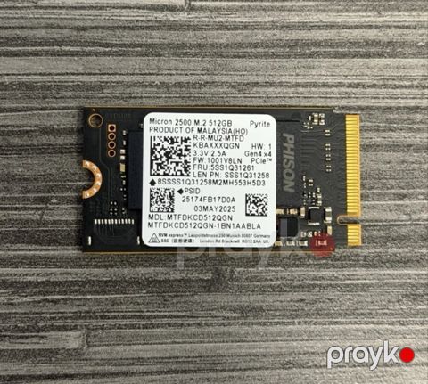 Micron 2500 512GB NVMe M.2 2242 PCIe Gen4 SSD — Bakı
