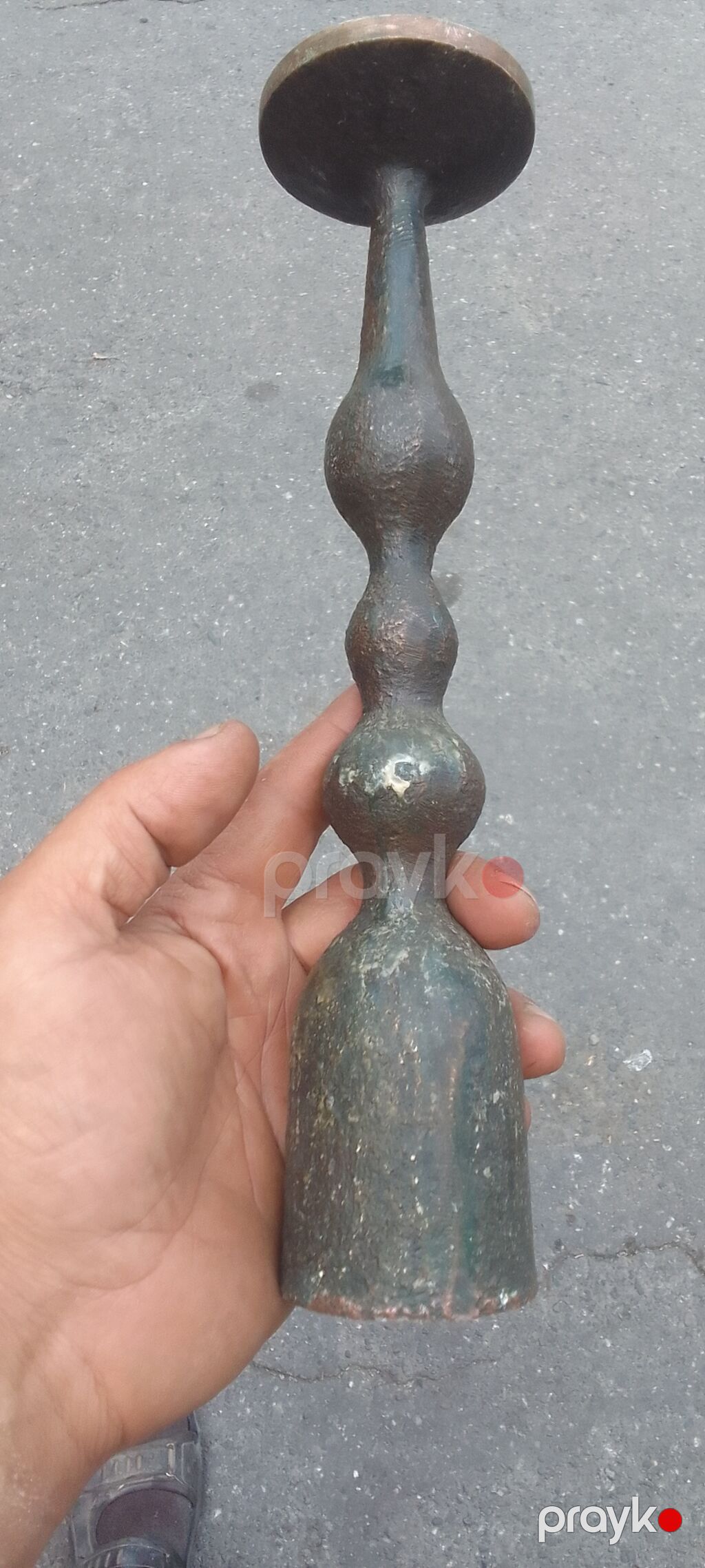 Metal şamdan - Material: bürünc/metal gövdə, üst hissədə şam üçün — Eviniz üçün ətirləri, şamlar və şam tutacaqları, Bakı (3)