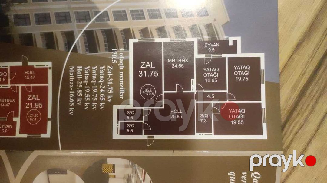 Satılır 4 otaqlı yeni tikili 170 m² — Mənzil, Bakı (3)