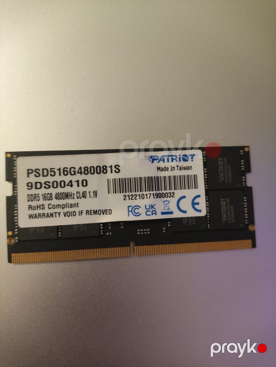 Operativ yaddaş Patriot 32GB DDR5 Sodımm 4800MHz — Kompüterlər və noutbuklar, Bakı (3)