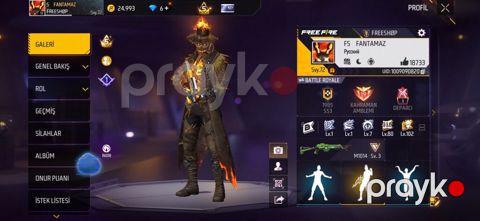 Məhsul: Free Fire (Garena) oyunu üçün dolu oyun hesabı – “Fantamaz” — Bakı