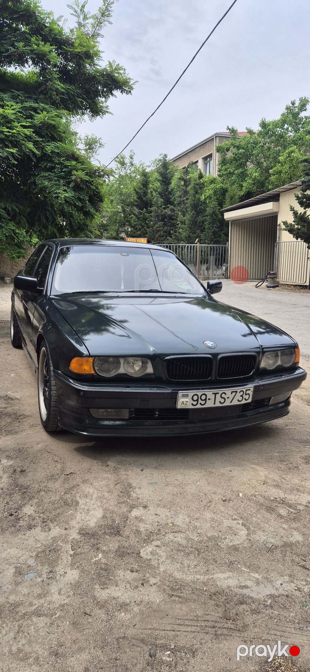 BMW 7 Series E38 sedan - Kuzov: qara rəng, klassik E38 dizaynı, ön və — Avtomobillər, Bakı (5)