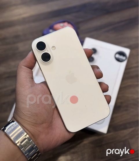 IPhone 16, 128 GB, Ağ, Face ID, Simsiz şarj, Sənədlərlə — Bakı