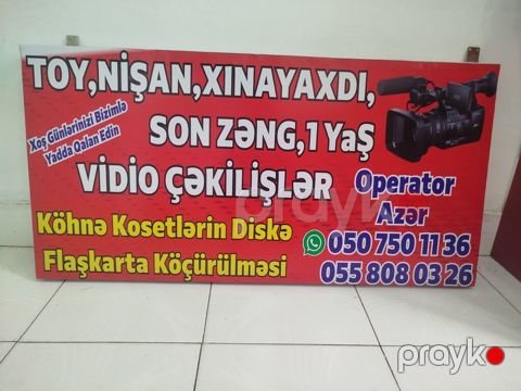 Xidmət: Peşəkar video çəkiliş və köçürmə - Toy, nişan, xınayaxdı, son — Bakı