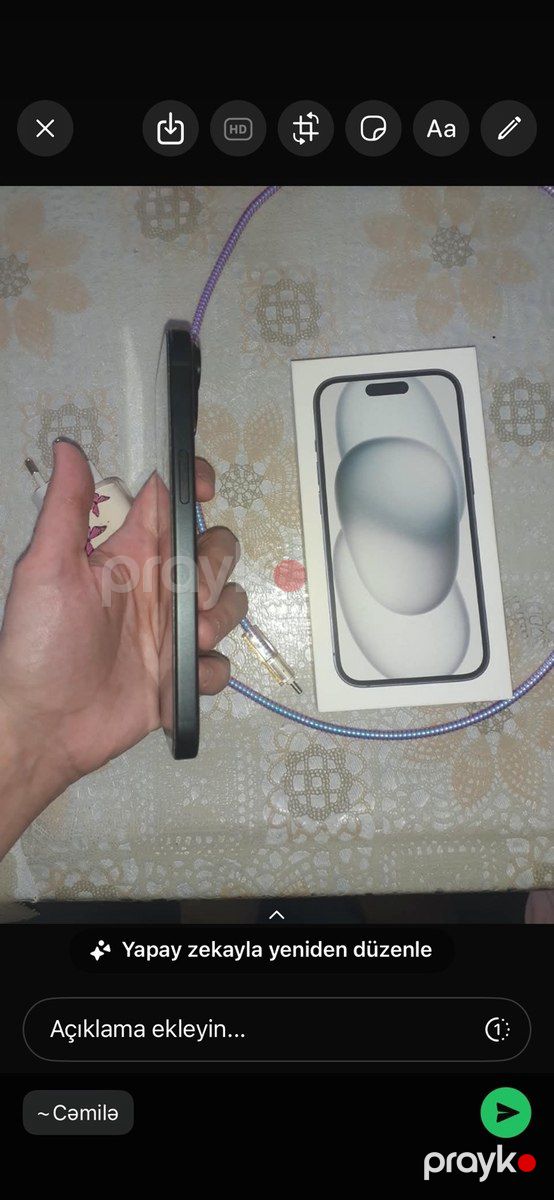 Apple iPhone 15 Black 128GB/6GB — Smartfonlar, Bakı (5)