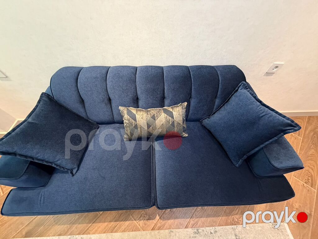 Məhsul: İki nəfərlik yumşaq divan - Rəng: Tünd göy (navy) - Material — Divanlər, Digah (3)