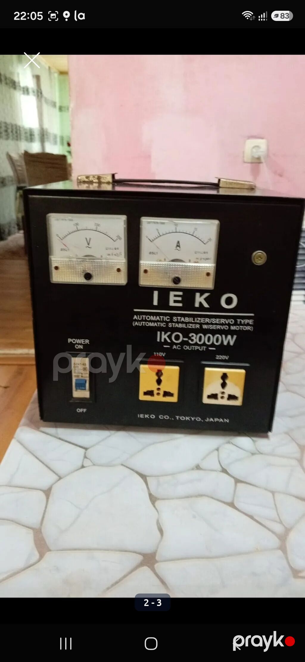 Ieko IKO-3000W avtomatik gərginlik stabilizatoru (servo tip) - Güc — Gərginlik stabilizatoru, Bakı (2)