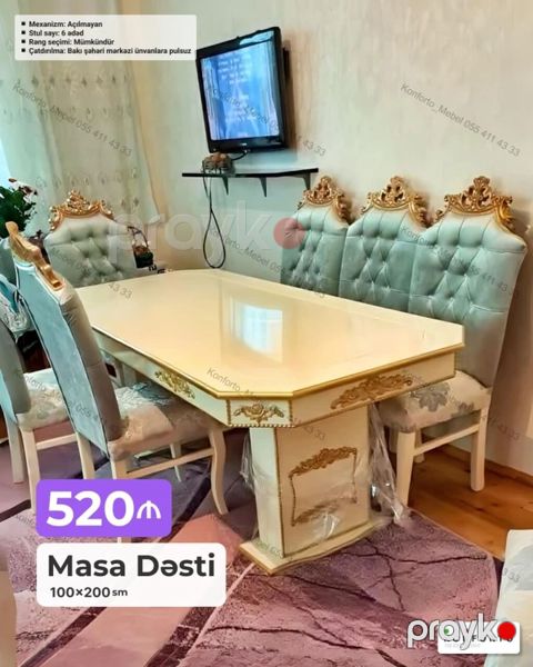 Məhsul: Masa Dəsti - Ölçü: 100×200 sm - Qiymət: 520 - Mexanizm — Bakı