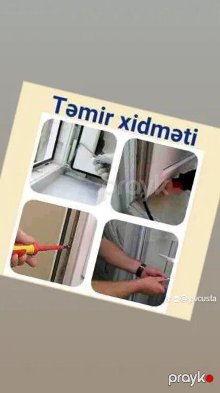 Plastik və alüminium qapı-pəncərələrin təmiri — Təmir və inşaat, Bakı (5)