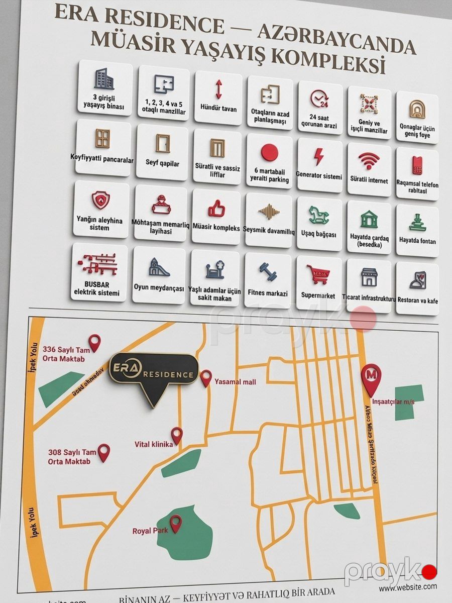 Satılır 1 otaqlı yeni tikili 61.7 m² — Mənzil, Bakı (8)