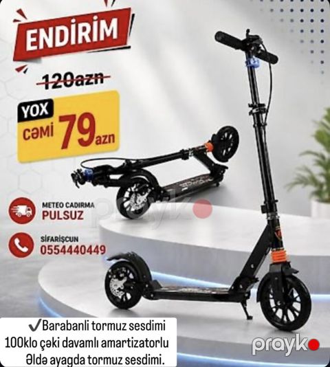 Şəhər içi rahat hərəkət üçün qatlanan skuter. Xüsusiyyətlər — Xırdalan