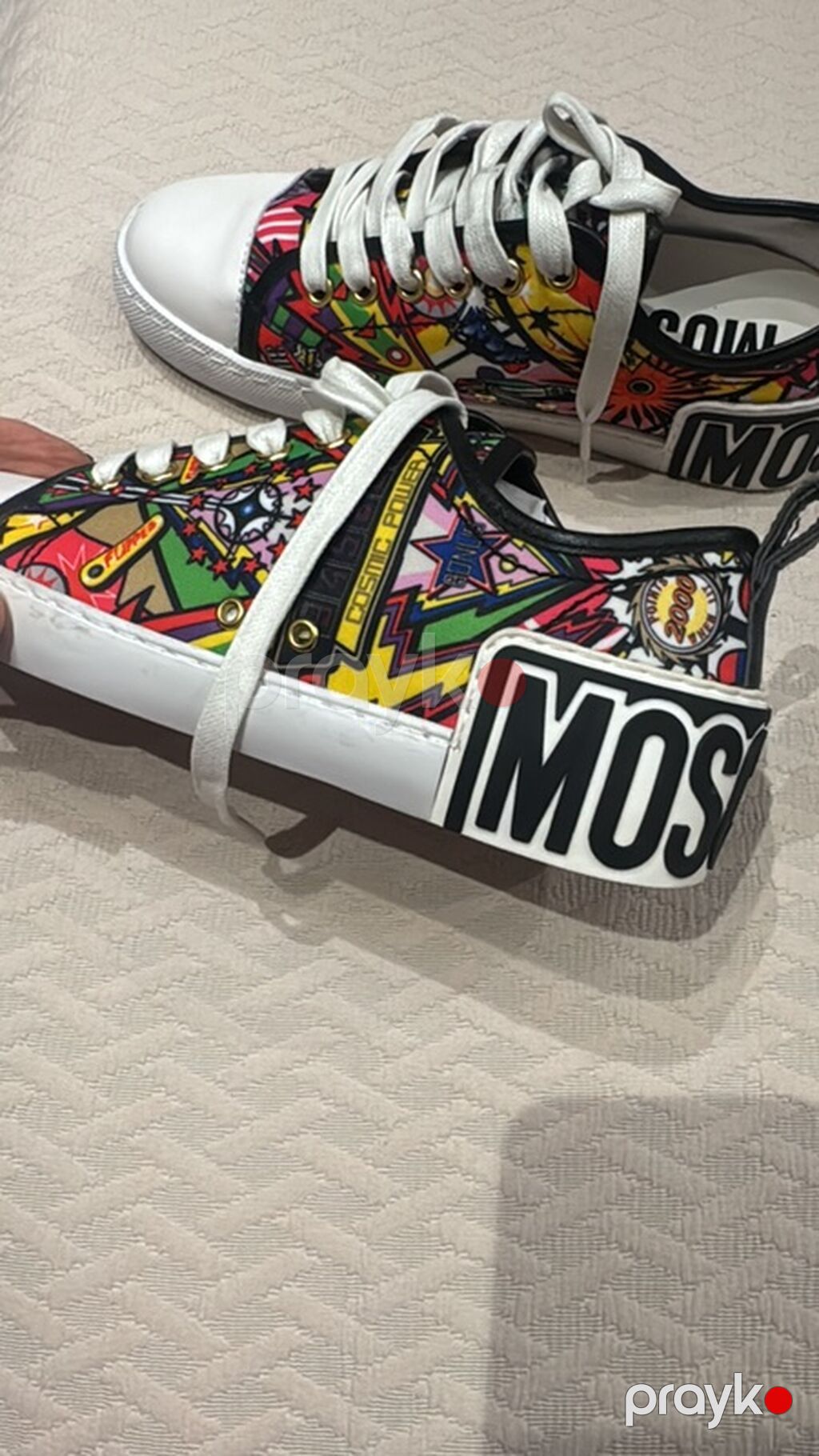 Moschino üslubunda parlaq printli unisex krossovkalar - Ölçü: EU 38 — Mokasin, Bakı (2)