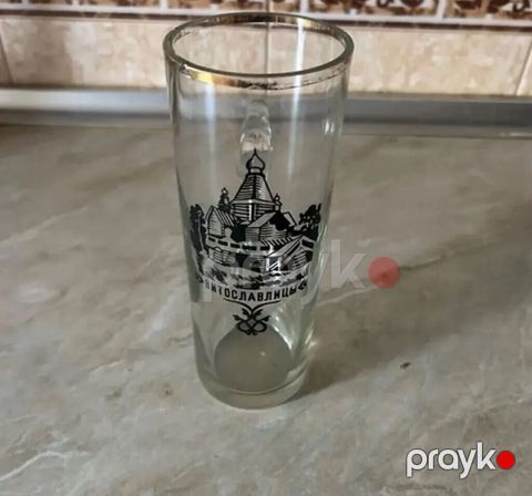 Şüşə stəkan – “Vitoslavlitsi” tematikası - Material: qalın, şəffaf — Bakı