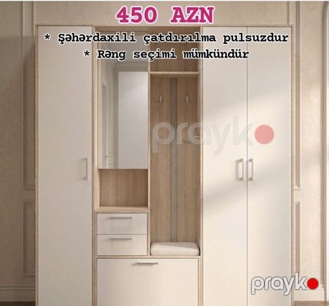 Dəhliz üçün çoxfunksiyalı mebel dəsti - Rəng seçimi mümkündür — Bakı