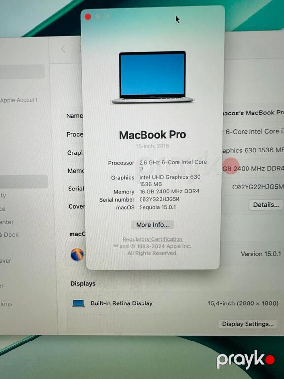 Apple MacBook Pro 15 2018 — Noutbuklar, Bakı (7)