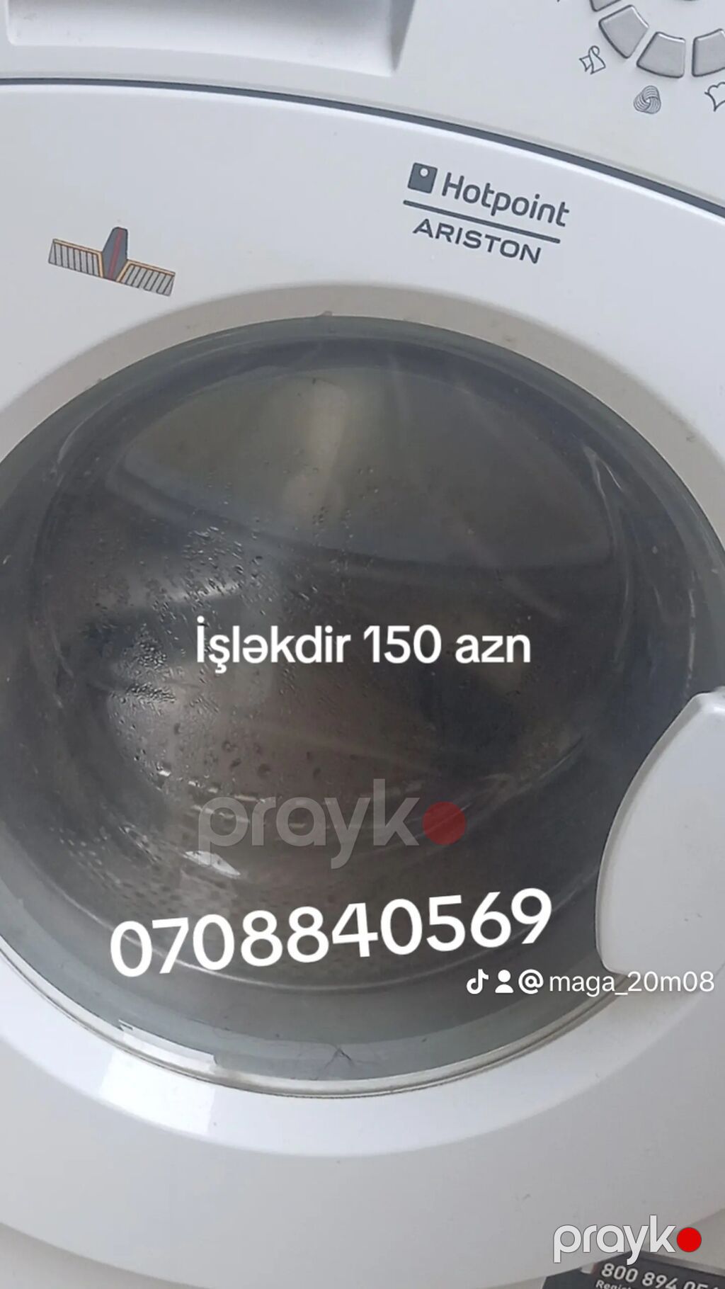 Hotpoint Ariston paltaryuyan maşın - Ön yükləməli, elektron — Çamaşır maşınları, Xırdalan (2)