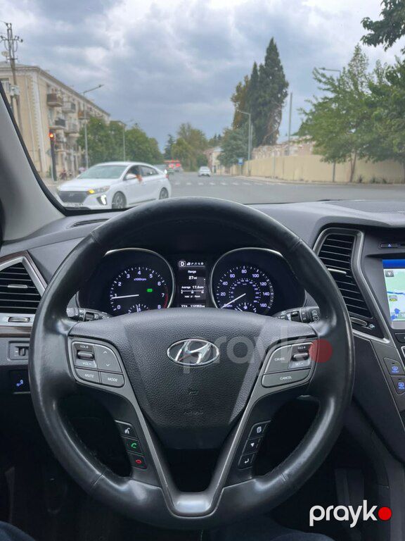 Hyundai Santa Fe, 2.0 L, 2017 il, 180 729 km — Avtomobillər, Gəncə (9)