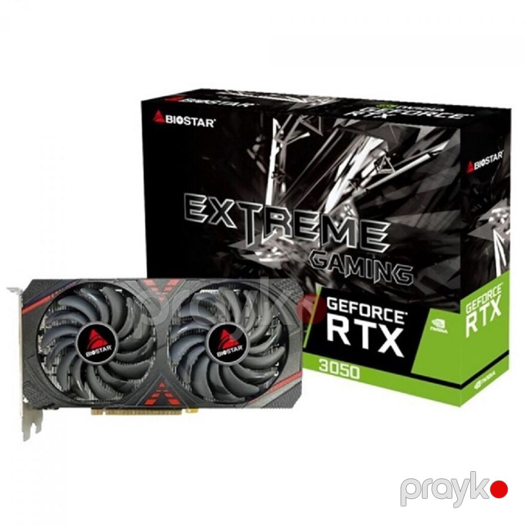 Bıostar GeForce RTX 3050 Extreme Gaming videokart - Nvıdıa GeForce — Qrafik kartlar, Gəncə (3)