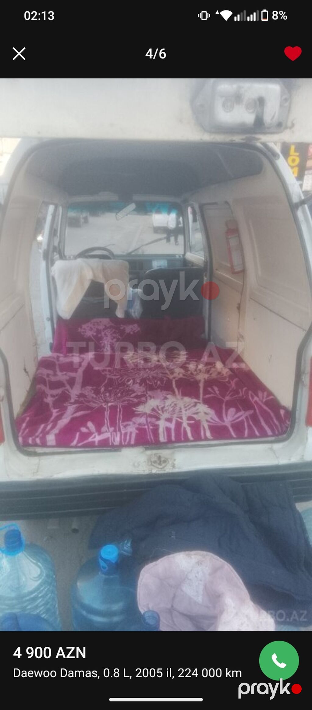 Daewoo Damas: 0.8 l 2005 il Van body type — Avtomobillər, Masazır (4)