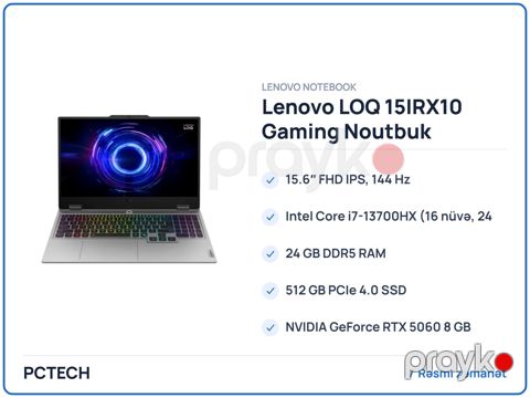 Lenovo LOQ 15IRX10 Gaming Noutbuk (83JE00L3PS)