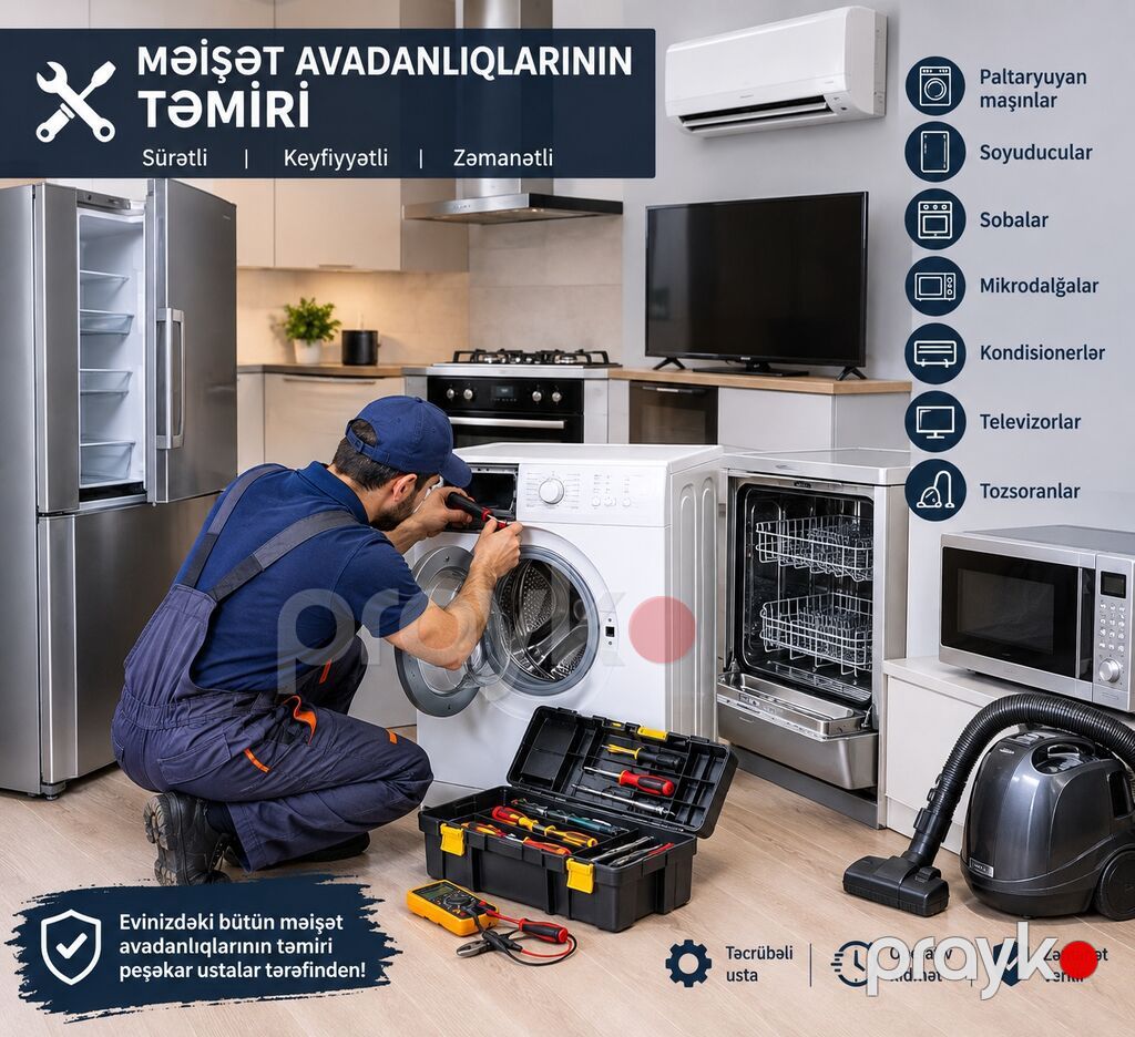 Məişət avadanlıqlarının peşəkar təmiri Xidmət sahələri: - Paltaryuyan — Digər, Bakı (2)