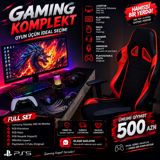 Samsung Odyssey 240 Hz monitor RGB klaviatura Gaming maus HyperX qulaqlıq HyperX mikrofon Original PlayStation 5 pultu Gaming kreslosu — Server avadanlıqları