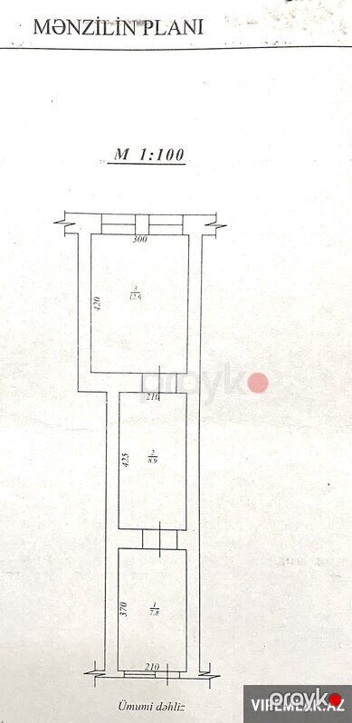 Səbail rayonunda 1 otaqlı Köhnə tikili Satılır, 29 m² — Mənzil, Bakı (9)