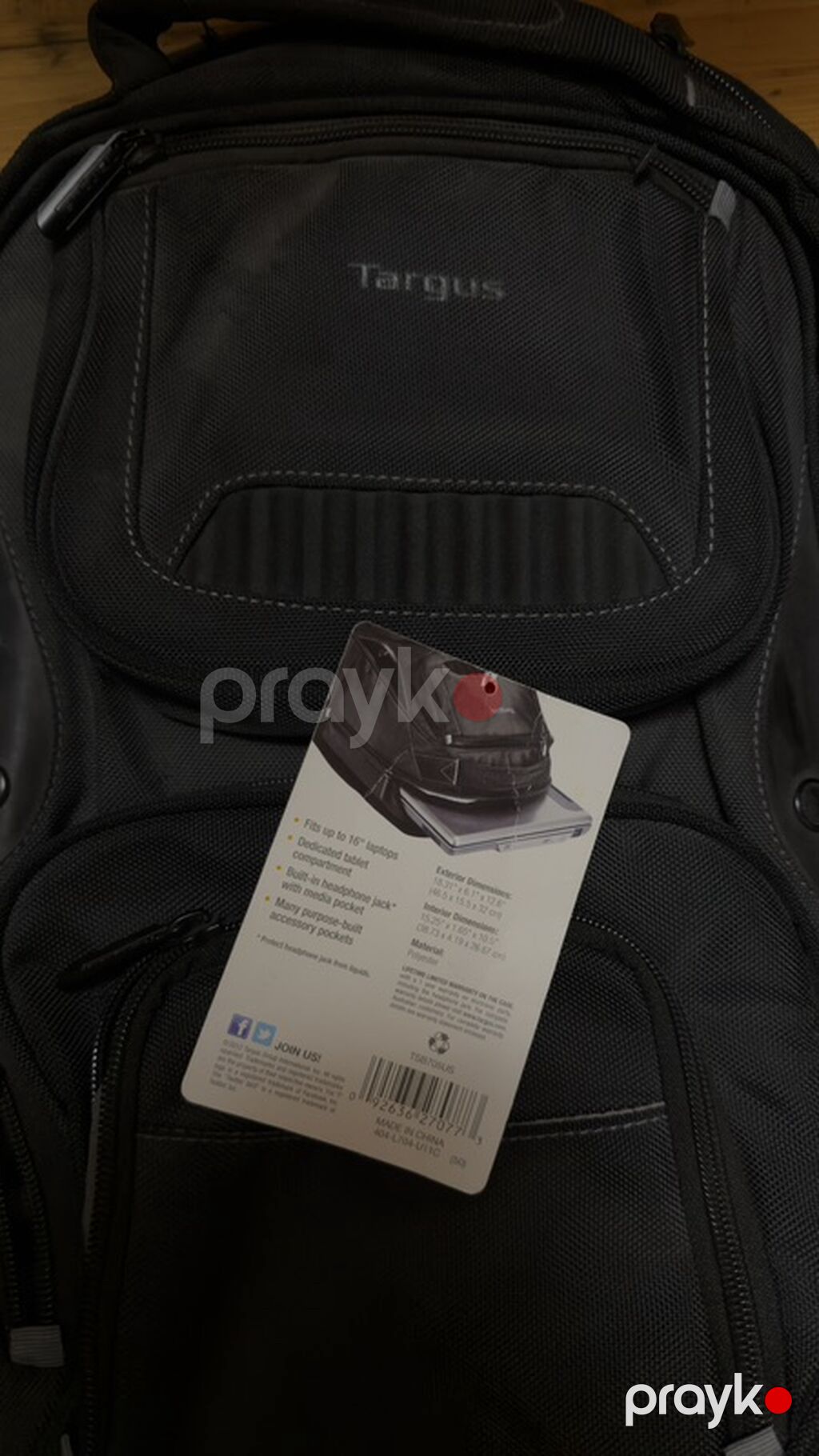Targus Legend IQ Laptop Backpack – 16 düymədək noutbuklar üçün — Noutbuk aksesuarları, Bakı (2)