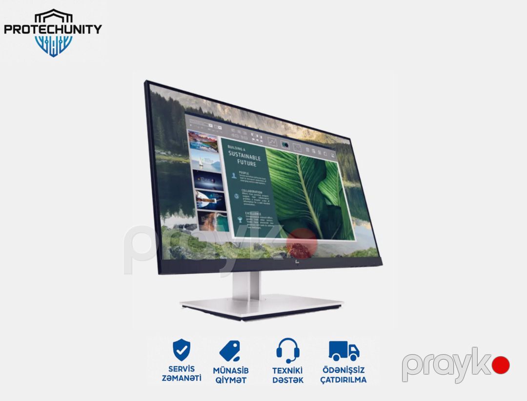 Monitor "HP E24u G4 FHD Usb-c (189T0AA)" — Kompüterlər və noutbuklar, Bakı (3)