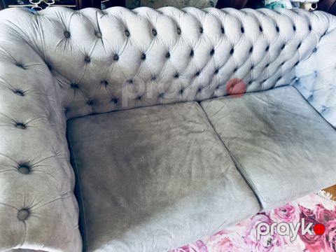 Şıq dizaynlı, klassik Chesterfield üslubunda 3‑yerlik divan - Rəng — Bakı