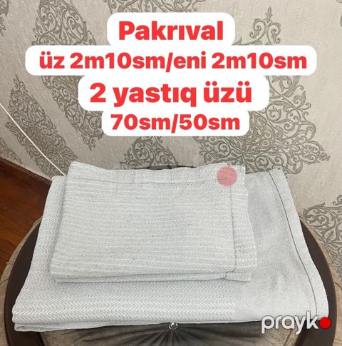 Pakrival dəsti - Ölçü: üz 2 m 10 sm x eni 2 m 10 sm - 2 ədəd yastıq — Bakı