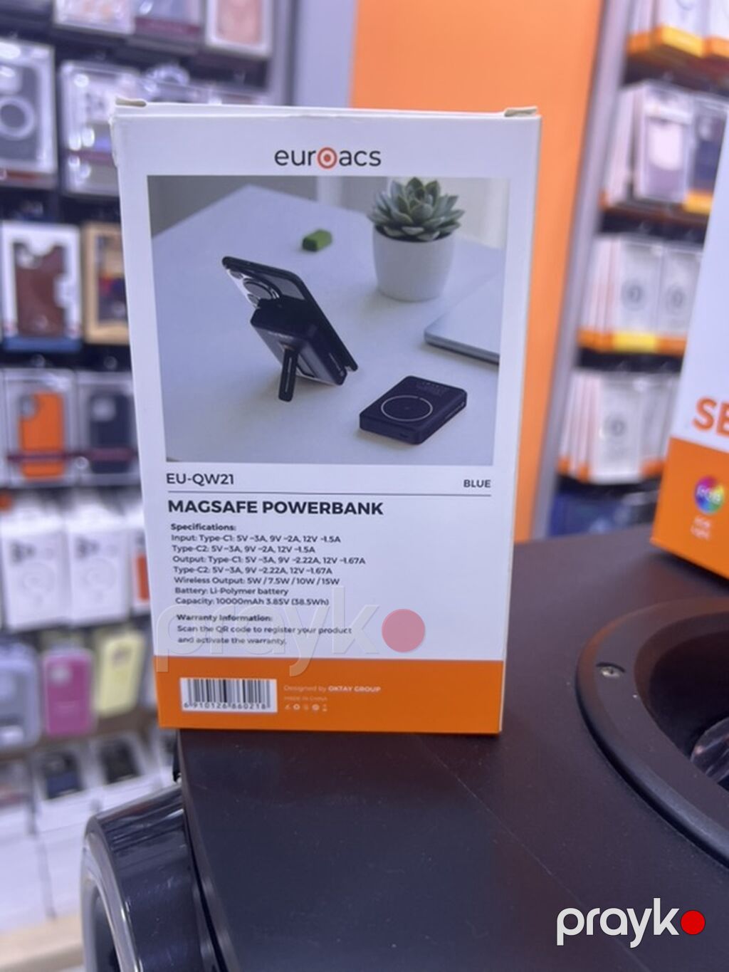 Euroacs MagSafe Powerbank – 10000 mAh (EU-QW21), mavi Xüsusiyyətlər — Powerbank-lər, Bakı (3)