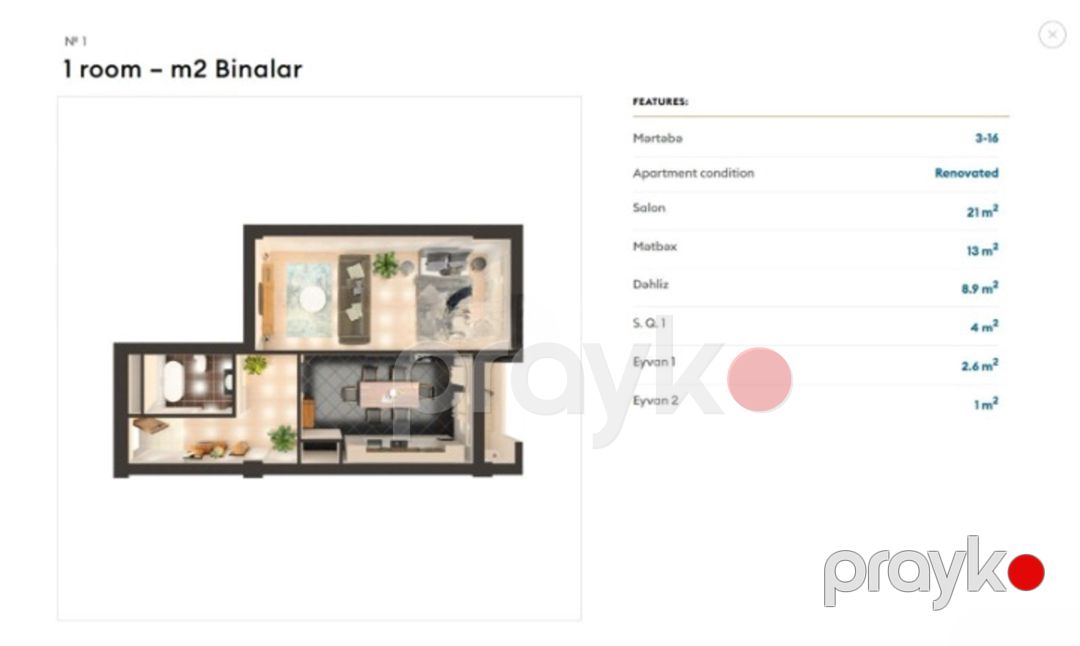 Satılır 2 otaqlı yeni tikili 50.5 m² — Mənzil, Bakı (3)