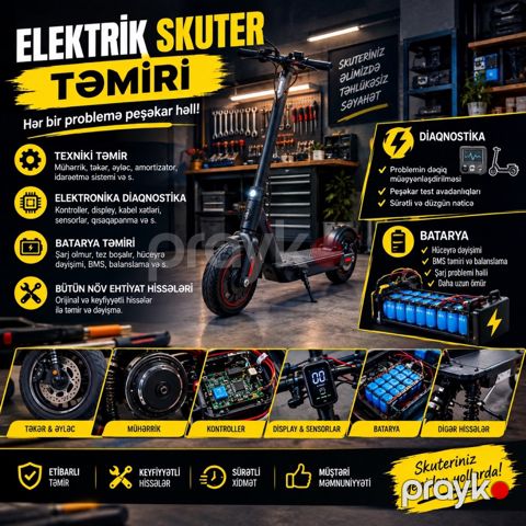 Elektrik skuterlərin təmiri — Bakı