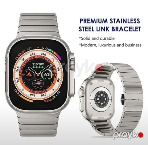 Apple watch üçün premium paslanmayan poladdan kəmər - Material — Bakı