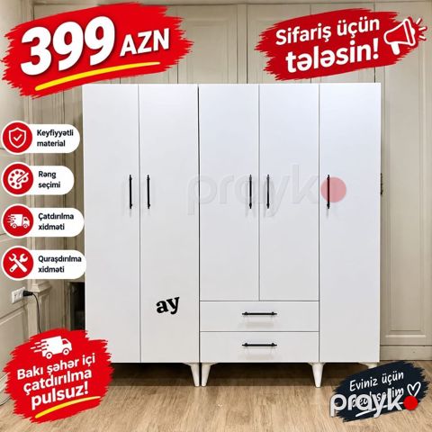 Sərfəli Mebel Təklifi *5qapılı Dolab* Ölçü: 200×47×200