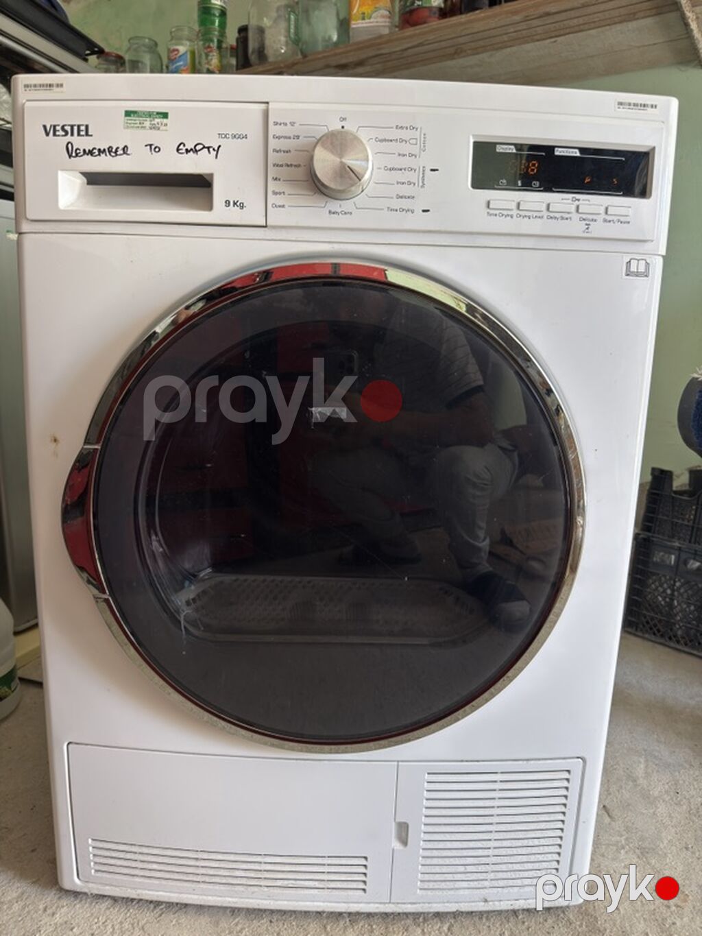 Vestel TDC 9GG4 paltaryuyan quruducu (kondensasiya tipli), 9 kq tutum — Ev texnikası, Mehdiabad (2)