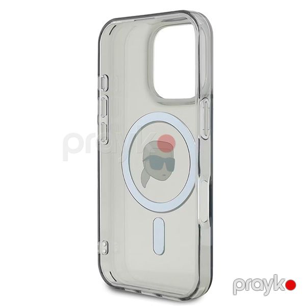 Karl Lagerfeld MagSafe IML Hard Case With Karl Head For iPhone 16 Pro (KLOHMP16LHLSKIK) Black — Mallar, Bakı (4)