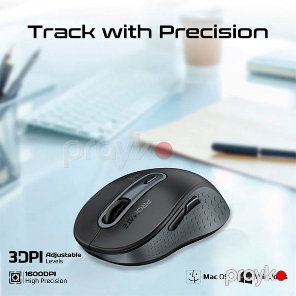 Promate Wireless Mouse Ken.black Black — Mallar, Bakı (2)