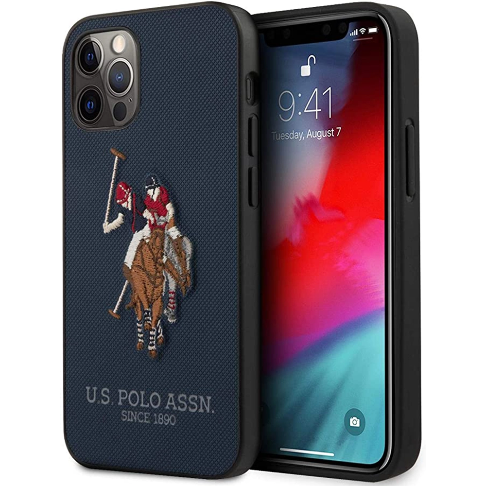U.S.Polo Assn Iphone 12 case USHCP12MPUGFLNV Blue — Bakı