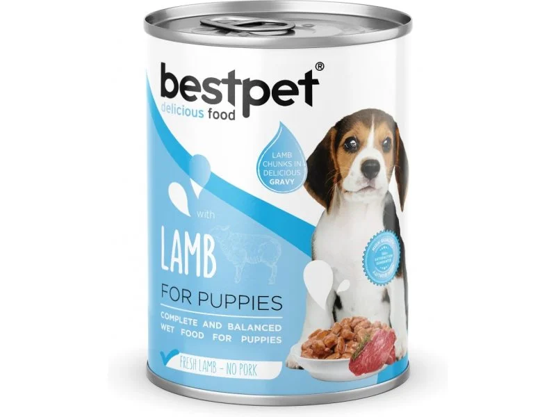 Bestpet Quzu Bala itləri üçün yaş yem, sousda bala itləri üçün quzu əti, 400 q — Bakı