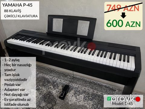 Sintezator Yamaha p45 — Ağsu