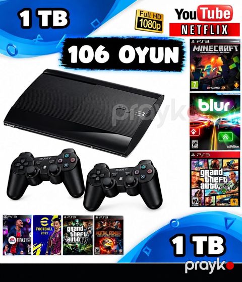 Ps3 1Tb yaddaş 106 oyunu var — Novxanı